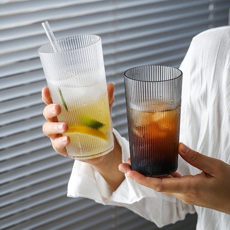 耐摔亚克力塑料杯子透明彩色水杯创意简约个性家用茶餐厅喝水茶杯