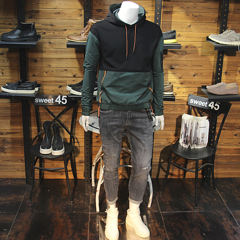 撞色拼接潮其它卫衣套头