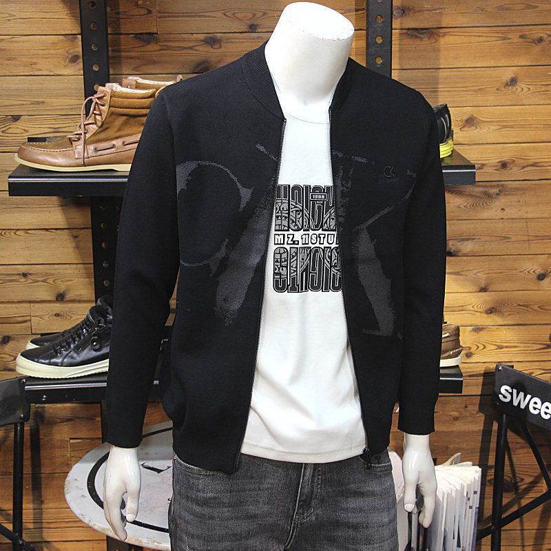 秋冬男士立领针织夹克潮款时尚青年拉链螺纹棒球领毛衣开衫外套,男装,针织衫/毛衣,淘宝优惠券,粉丝福利购,淘宝优惠卷