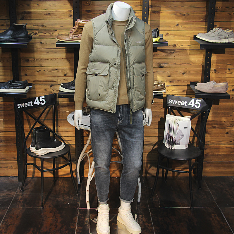 其他立领大口袋羽绒马甲