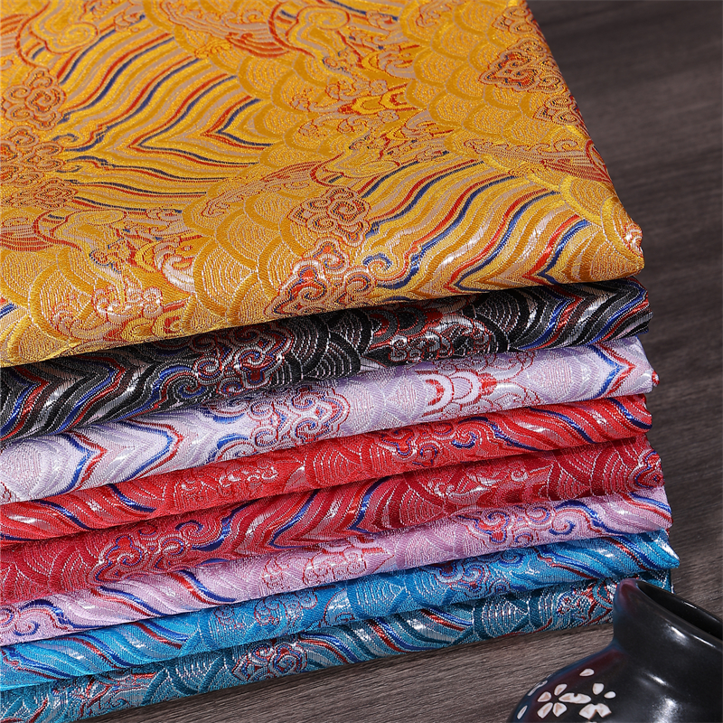 高档织锦缎布料提花丝绸缎古装汉服旗袍唐装香囊香包民族服装面料