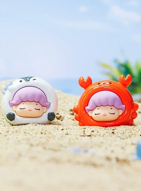 q萌可爱fufu水族馆萌粒盲盒卡通公仔女孩卧室装饰小摆件礼物