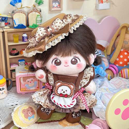 20cm娃衣棉花娃娃衣服可换装毛绒玩偶服装公仔连衣裙卫衣套装爬服