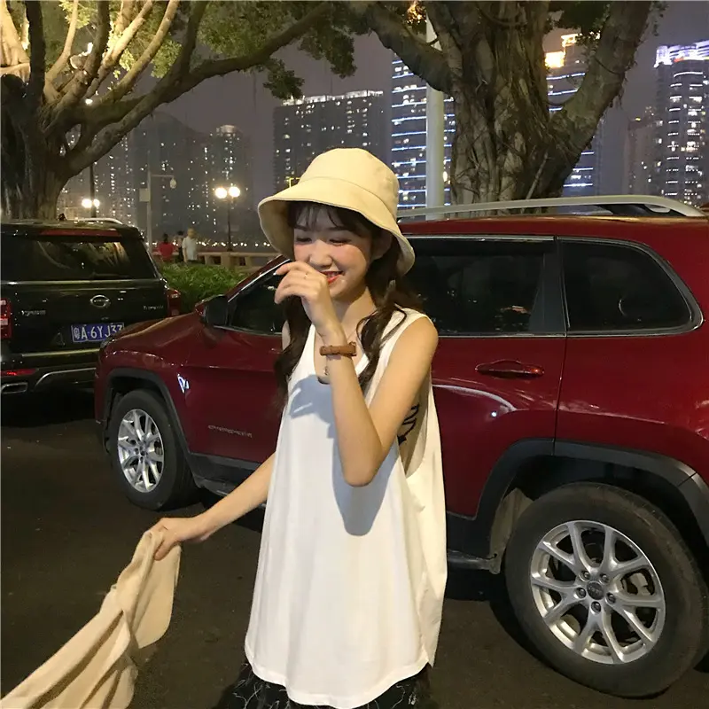 运动小背心女外穿潮韩版夏天女装宽松袖t恤夏上衣吊带打底ins潮