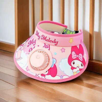 空顶风扇儿童防晒夏季女童男童太阳帽宝宝奥特曼遮阳帽紫外线帽子