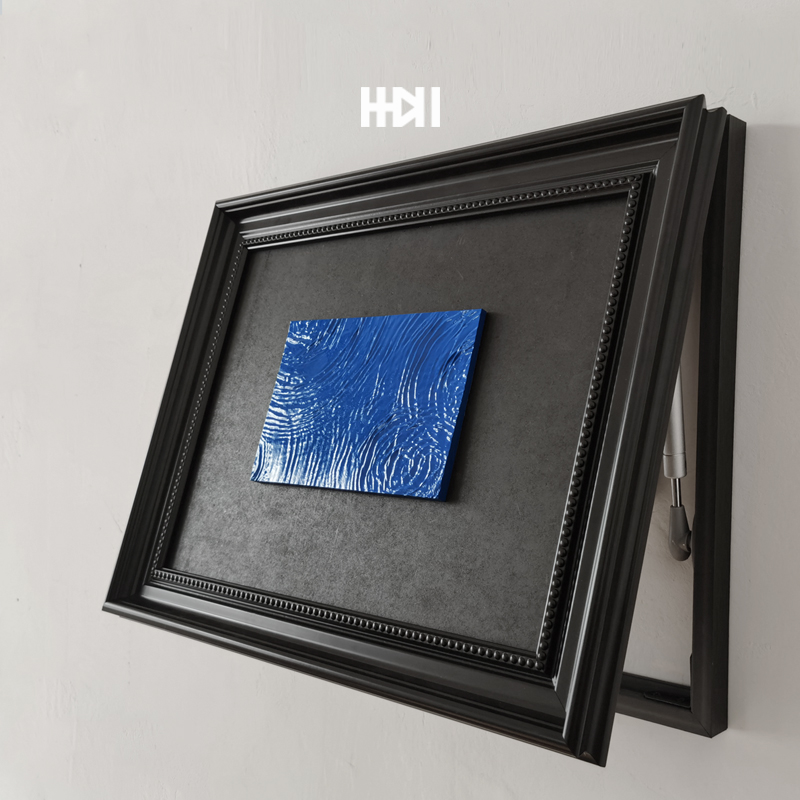 《好雨知时节》聚财液压杆电表箱电表盒遮挡水泥立体浮雕装饰画图片