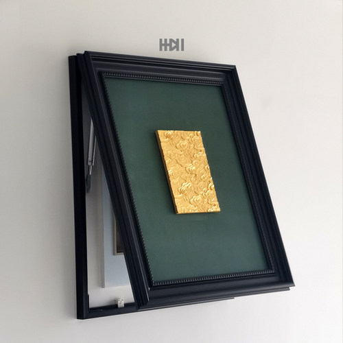 一加一中古风浮雕电表箱装饰画