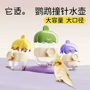 它适鹦鹉饮水器玄凤鸟用撞针水壶自动喝水器八哥小太阳牡丹喂水器