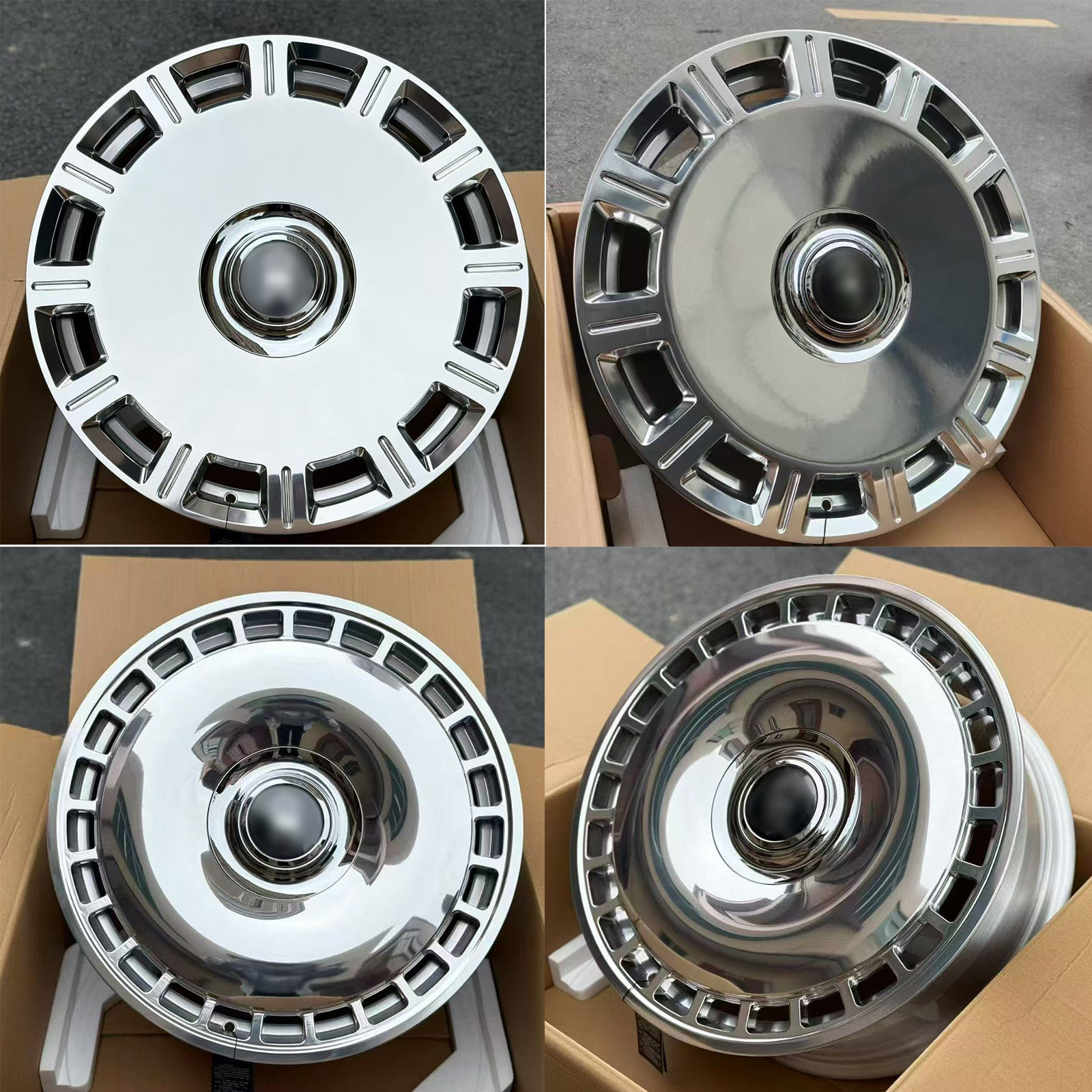适配尊界S800锻造大饼轮毂20/21寸S800星辉精抛光悬浮改装款轮毂