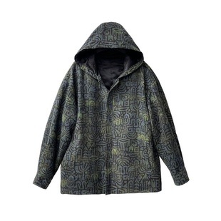 B251025-[墨韵图腾]秋冬新款柞蚕丝锦油绸棉服连帽外套