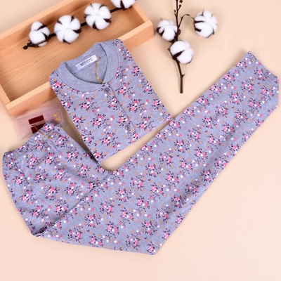 中老年纯棉开衫秋衣女