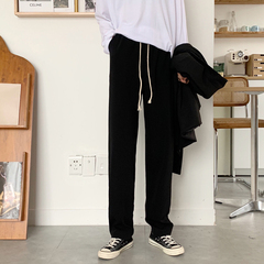 New style wide leg pants with real price, women's high waist and drooping feel thin, autumn fashion and loose Korean straight tube casual pants and trousers