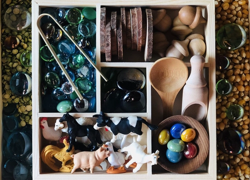 Реджи Ова Уолдфу Монтессори Раннее обучение ящик для мытья трейка