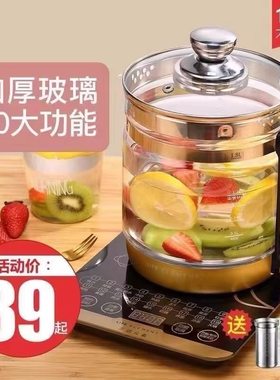 德国养生壶2026新款家用1.8L多功能炖煮一体煮茶壶花茶壶煎药壶