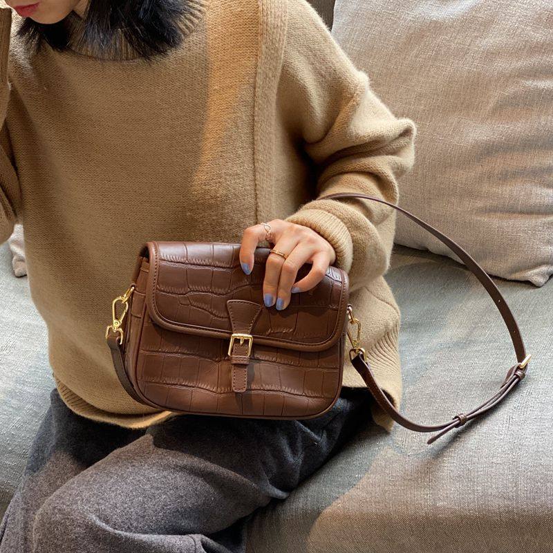 菲色如华2020新款时尚单肩小包包女头层牛皮女包真皮小方包斜挎包