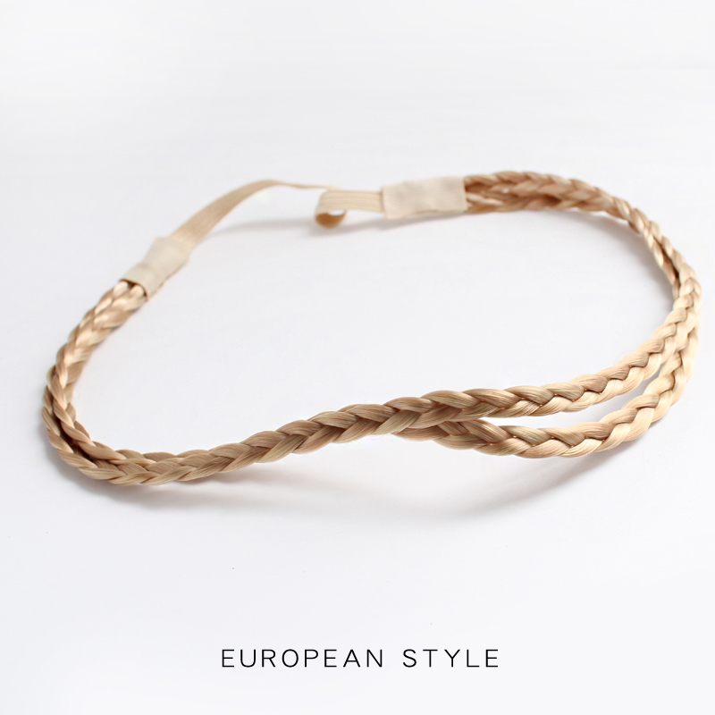 克拉编织头饰韩国弹力假发