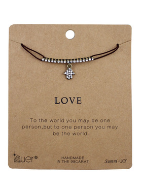 克拉欧美风闪钻复古手链