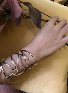 镂空开口弹力多层欧美风夸张手链