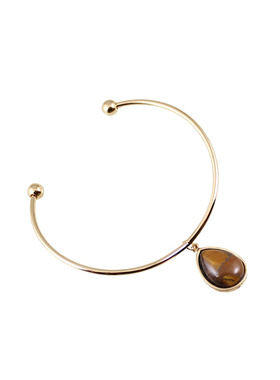 克拉欧美风质感虎睛石水滴坠手镯