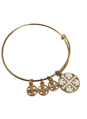 克拉欧美风镂空圆形金色手链