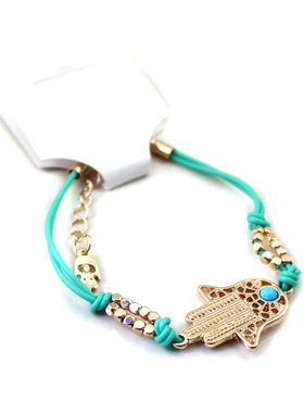 克拉欧美风饰品金色多层手链