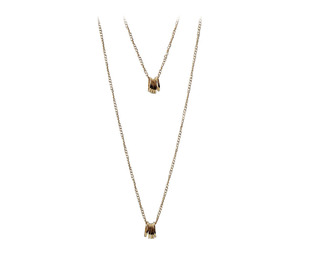 99克拉 欧美时尚饰品 金色多层环形坠多层短款项链(OA)