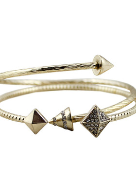 克拉欧美风闪钻组合手镯