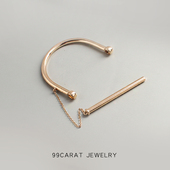 简约手镯女创意磁扣chic潮人气场装 99克拉欧式 个性 饰端庄配饰品VJ