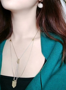 99克拉欧美简约项链uk女网状衣服