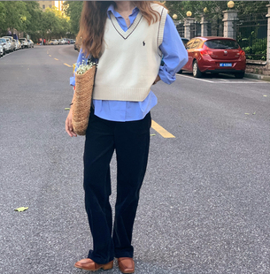 Cake 常春藤校联盟羊毛背心女 Ivy V领针织上衣秋 vol.28 Ohh