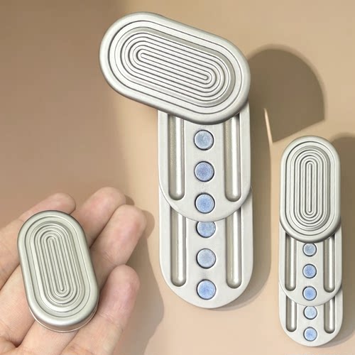 音浪EDC解压玩具推牌金属三层无限位黑科技啪啪牌啪啪币解压神器