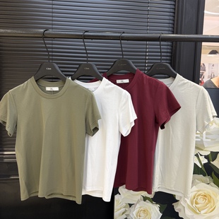 欧洲站2026年夏HAV欧货 圆领薄款弹力修身短袖T恤 特价