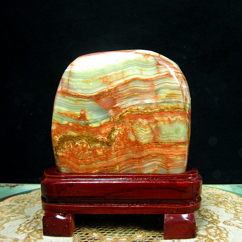 天然阿富汗玉原石摆件奇石观赏石客厅玄关办公室桌面装饰品送礼