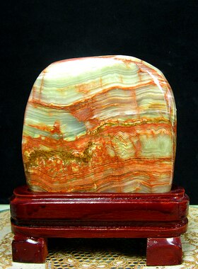天然阿富汗玉原石摆件