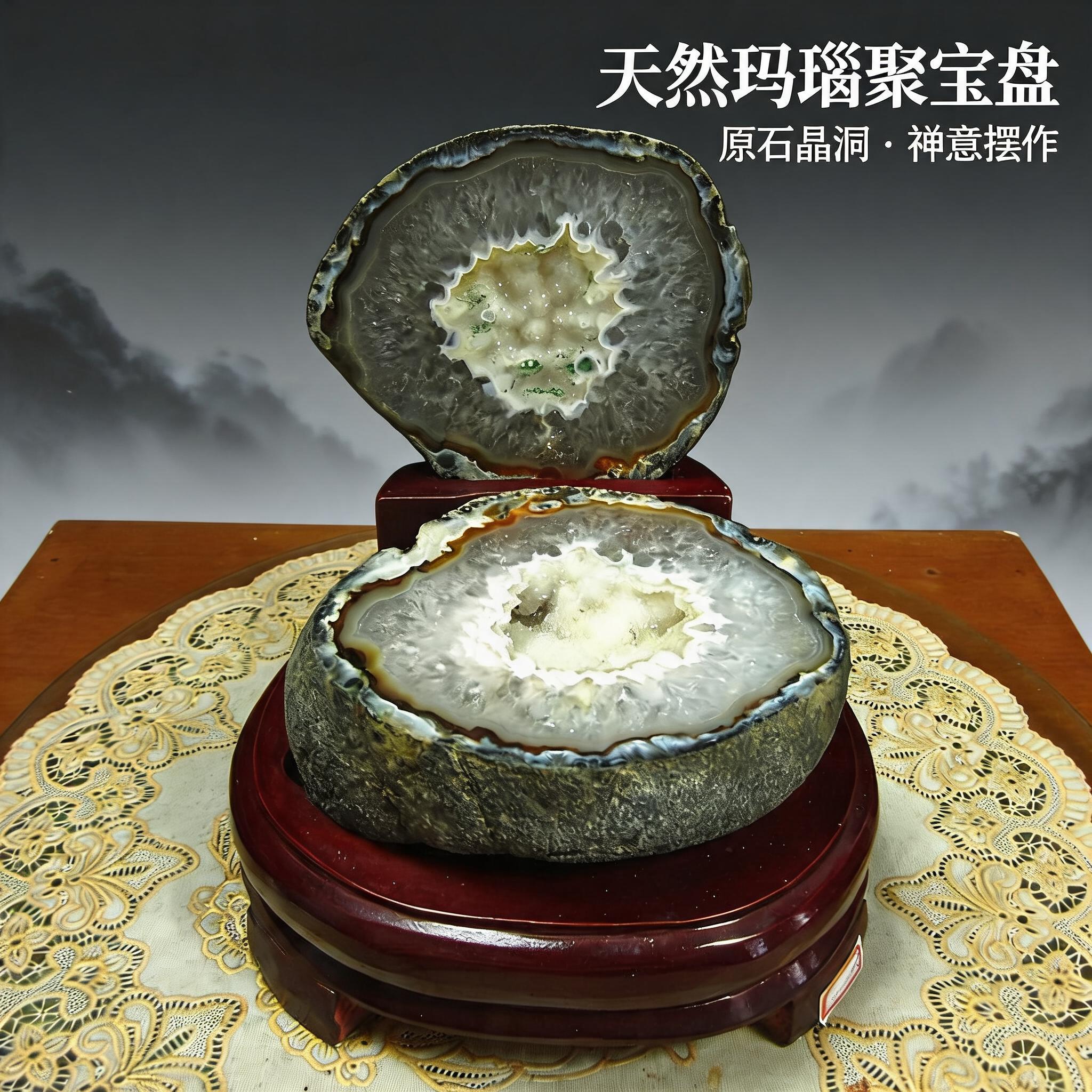 天然玛瑙聚宝盆转运招财摆件