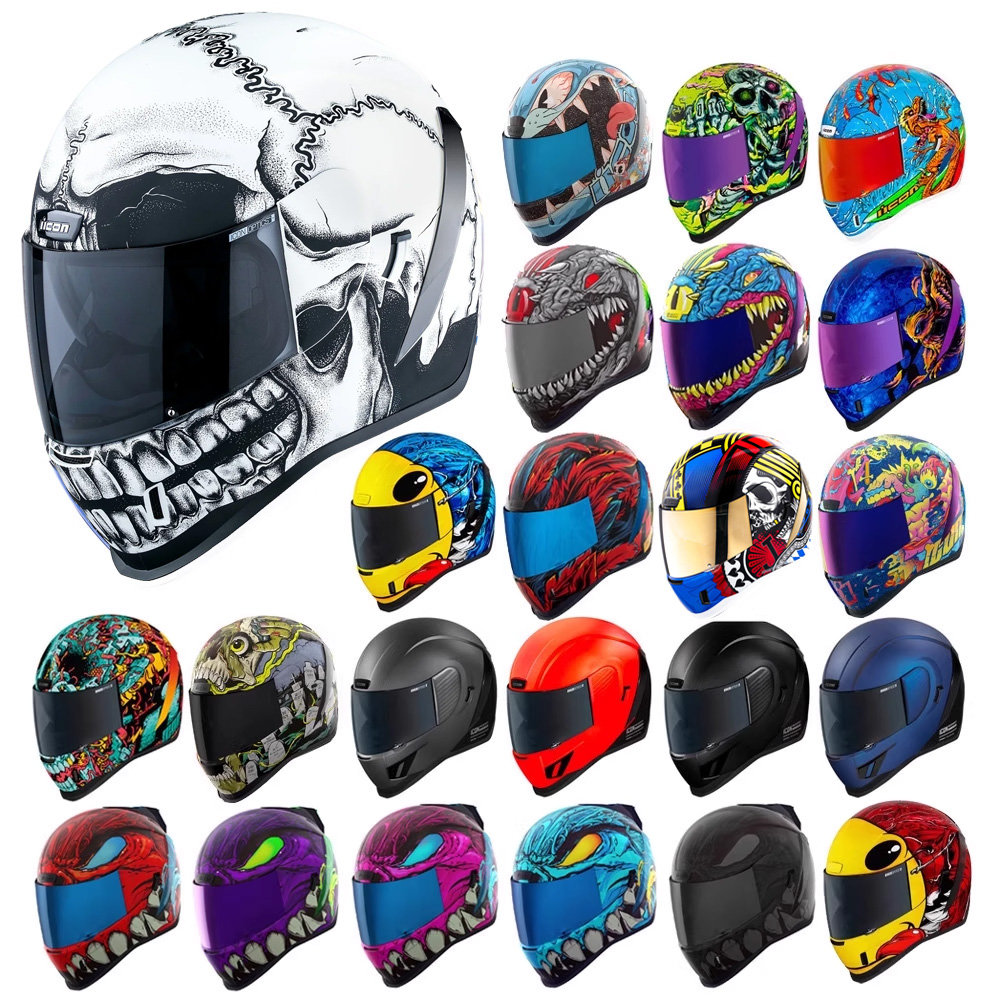 美国Icon Airform摩托车头盔 热塑跑车全盔 双镜片[代购]