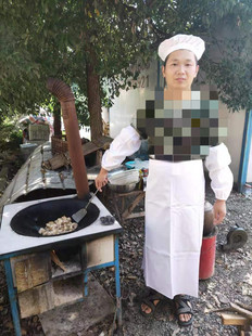 白色厨师服 10炊事服 白色炊事帽子 套袖 白色围裙 厨师服套装