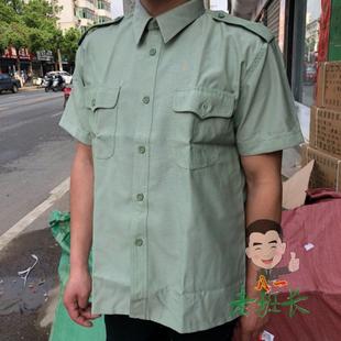 半截袖 衬衣怀旧01夏季 浅绿色衬衣速干透气 库存99橄榄绿短袖 老式