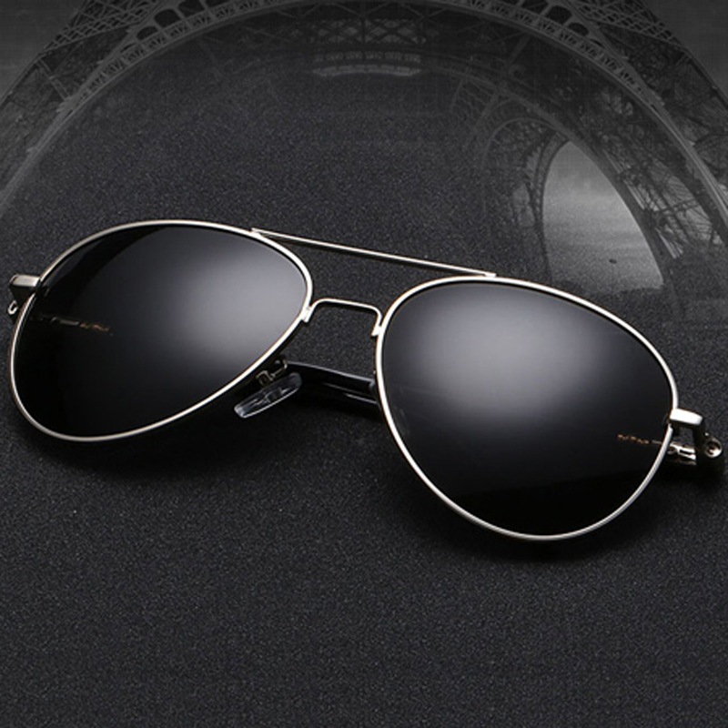 飞行员太阳镜眼镜司机开车男女钓鱼偏光墨镜镀蓝膜镜片大框蛤蟆镜