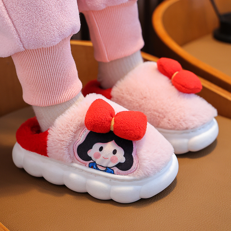 女童棉拖鞋公主卡通冬季