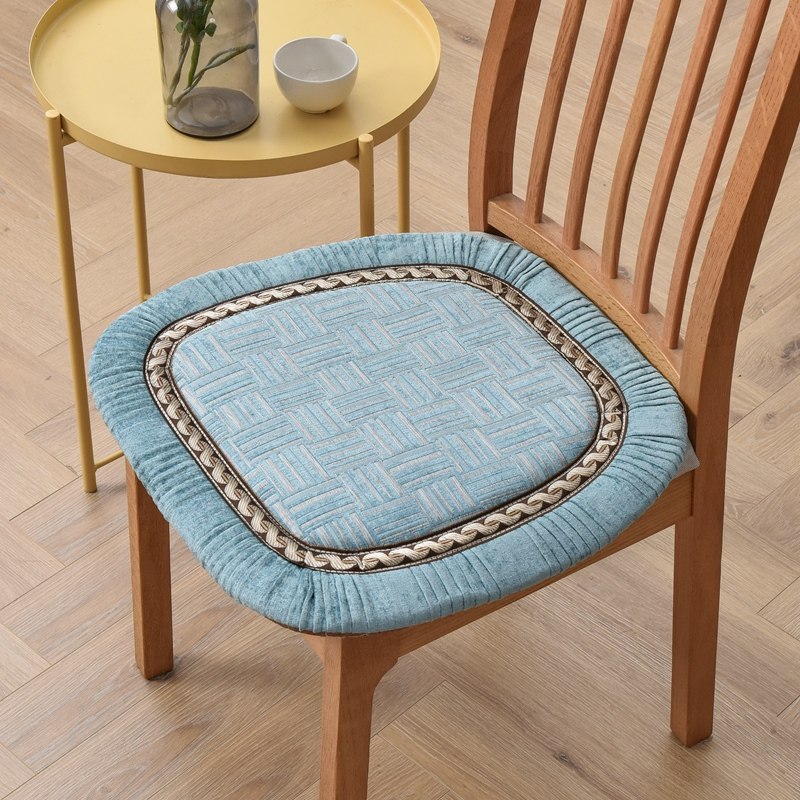 布艺软包椅子坐垫雪尼尔餐椅垫加大马蹄座垫防滑久坐屁股垫薄垫子