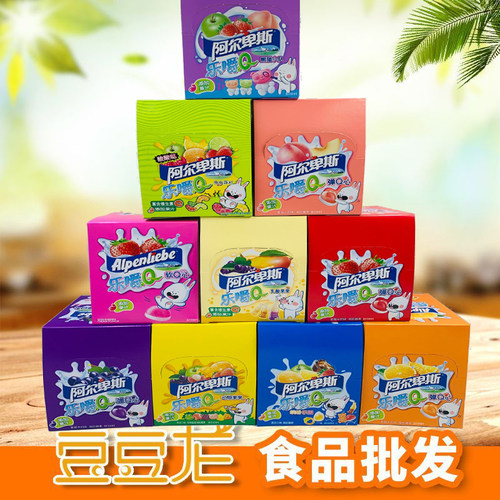 阿尔卑斯乐嚼qq糖爱心形状