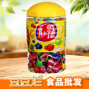 真知棒棒棒糖108支桶装972g糖果儿童礼物万圣节日送礼童年零食批