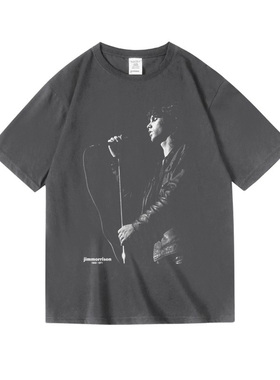 莫里森morrisons大门thedoors乐队印花周边纯棉短半袖T恤女男中性