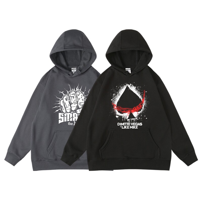 秋冬加绒套头打底衫连帽卫衣