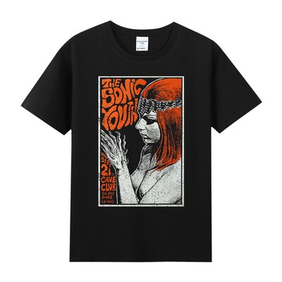 美式复古摇滚乐队纯棉短袖T恤