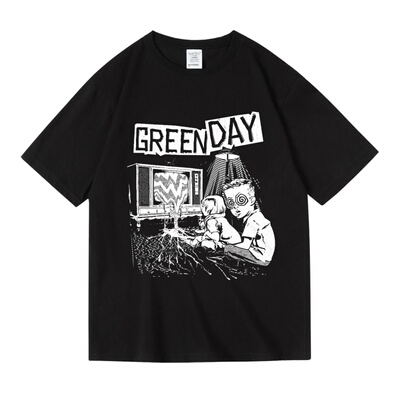 greenday绿日摇滚朋克乐队欧美潮牌纯棉圆领美式短袖T恤男女夏季