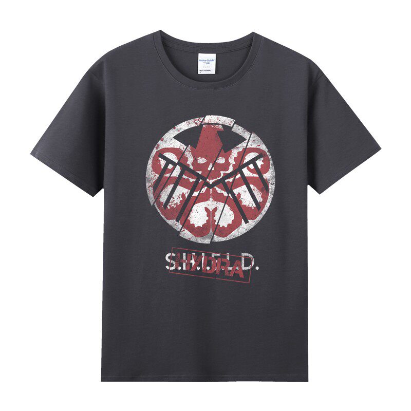 春夏男T恤短袖纯棉神盾局特工九头蛇组织shield美剧电影印花