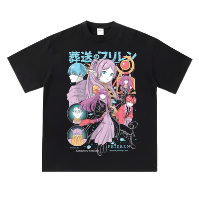 卡通日系动漫卡通葬送的芙丽莲周边T恤印花ins潮牌纯棉短袖