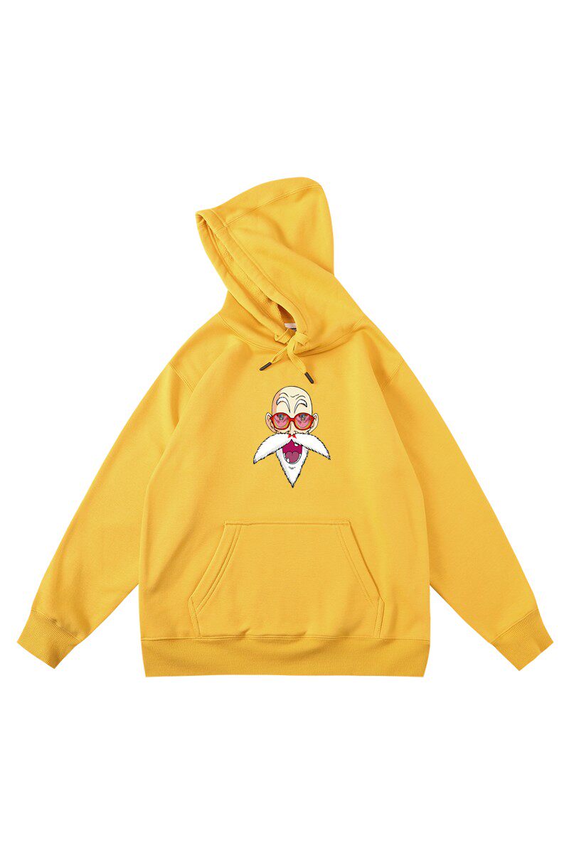 青少年学生龟仙人七龙珠卡通动漫周边秋冬加绒连帽卫衣男套头帽衫